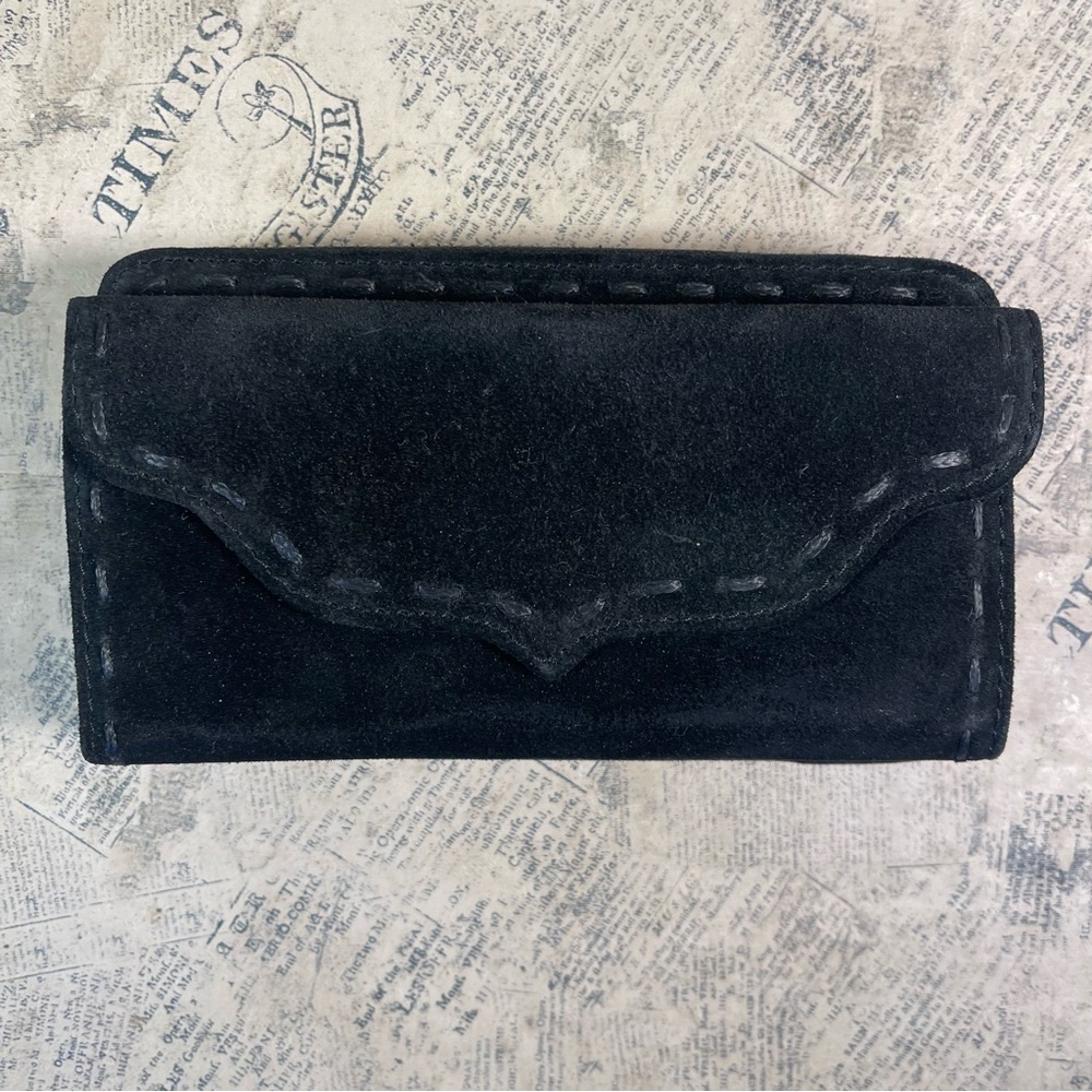 MEHRY MU Medium Zip Around Leather Wallet Designer Luxury Wallet Black